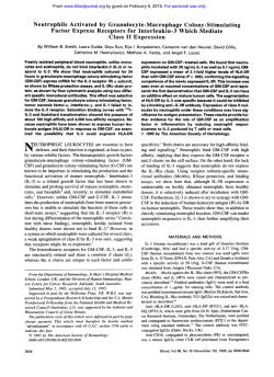 Neutrophils Activated by Granulocyte-Macrophage Colony