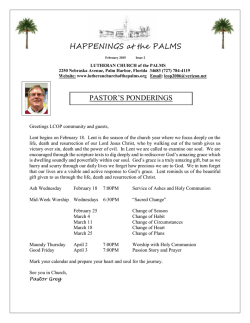 February 2015 - Lutheran Church of the Palms