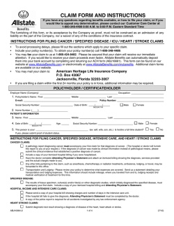 Allstate Cancer Claim Form