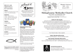 Weekly Bulletin - Sittingbourne Methodist Church