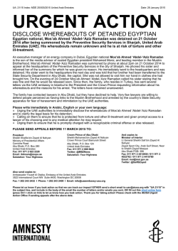 Take Action - Amnesty International USA