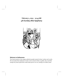 Bulletin for Sunday, Feb 1 at 10:45