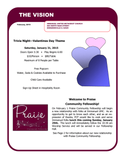 Newsletter - Immanuel United Methodist Church
