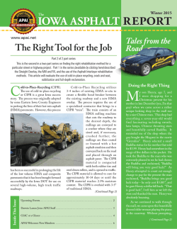 IOWA ASPHALT REPORT