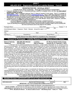 YOUTH 2000 REGISTRATION