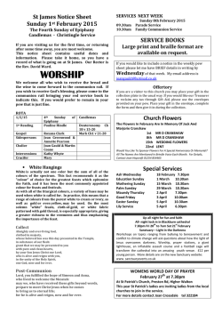 Notice Sheet - Brindle St. James