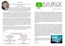 News Sheet - Elm Ridge Methodist Church