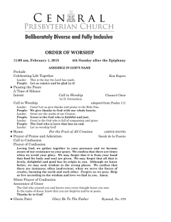 February 1 - Central Presbyterian Church