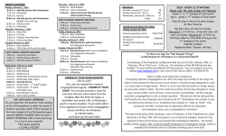 Weekly Announcements - First Lutheran Church
