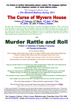 1 Bluebell Murder Mystery SYNOPSIS 2015