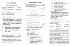 11:00 worship bulletin - First Presbyterian Church