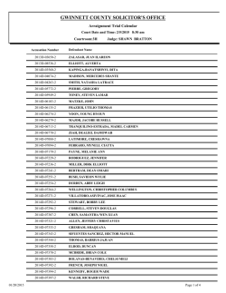 Arraignment Calendar for Thursday February 5