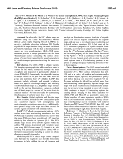 The Far-UV Albedo of the Moon as a Probe of the Lunar Cryosphere