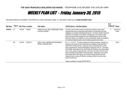 WEEKLY PLAN LIST - Golden State Builders Exchanges