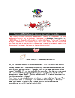 Newsletter - Big Country Emmaus and Chrysalis Community