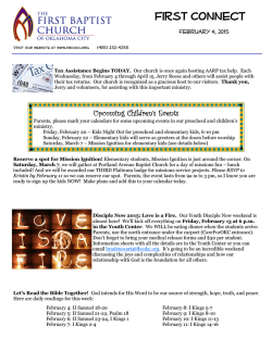 Weekly First Connect - First Baptist Church of Oklahoma City