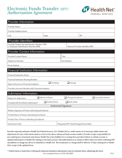 Electronic Funds Transfer (EFT)