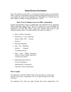 Five weeks course on Office Automation from 27th July to 28th