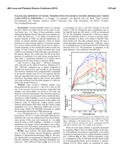 PALEOLAKE DEPOSITS ON MARS: PERSPECTIVES ON SOURCE