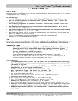 Activity Three: The Enlightenment