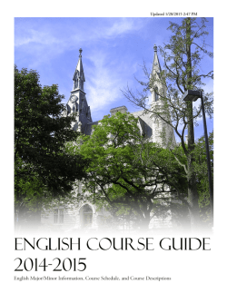 Undergraduate Course Listings, 2014-15 Academic Year