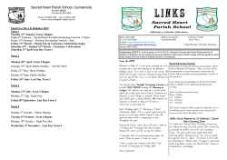 newsletter - Sacred Heart Parish School Cunnamulla