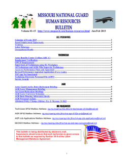 HR Bulletin Jan/Feb 2015 - Missouri National Guard