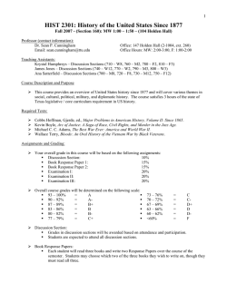 HIST 2301 (History of the United States Since 1877)