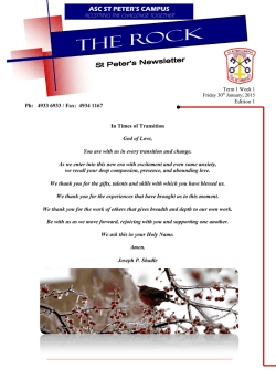 Week 1 - All Saints College. In the Maitland