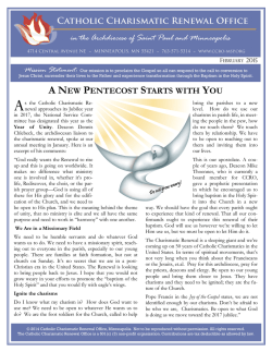 Newsletter - Catholic Charismatic Renewal