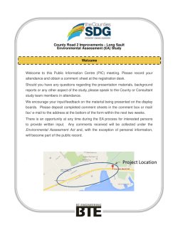 Long Sault Enviromental Assessment