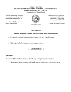 to view the Agenda. - Oxford, North Carolina