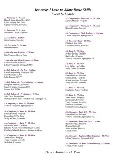 Please click here for Competitor Event Schedule