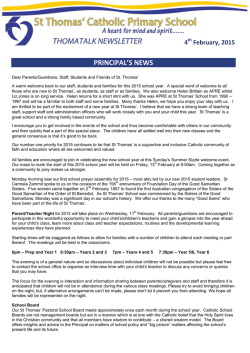 newsletter - St Thomas