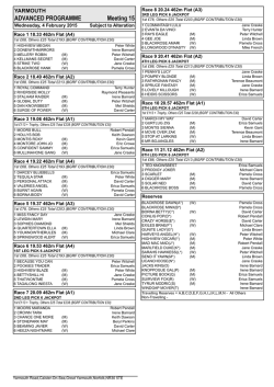 Wednesday - Yarmouth Stadium