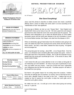 Current Beacon - Bethel Presbyterian Church