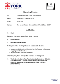 Licensing Hearing - Meetings, agendas, and minutes