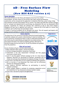2D - Free Surface Flow Modeling