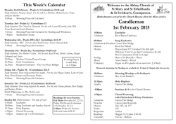 Download the weekly Parish Bulletin