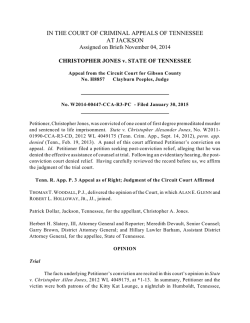 Christopher Jones v. State of Tennessee