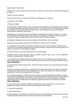 PC Jan minutes - Guilden Sutton