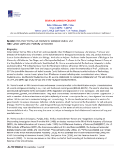 Cancer Stem Cells Plasticity Vs Hierarchy By Prof. Inder