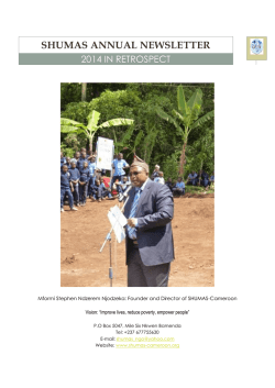 SHUMAS 2014 Annual Newsletter