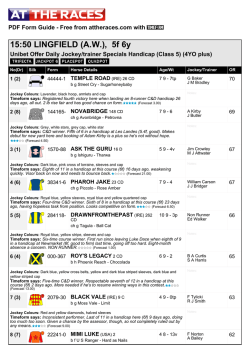 At The Races PDF FORM GUIDE