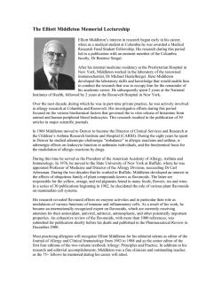 Elliott Middleton Memorial Lectureship 2015