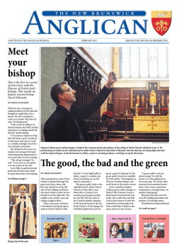 February - Anglican Diocese of Fredericton