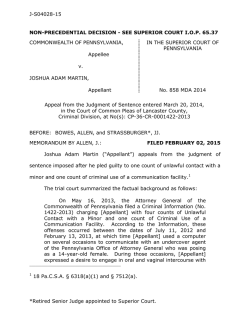 J-S04028-15 *Retired Senior Judge appointed to Superior Court