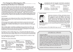 Parish Bulletin - Church of St Mary of the Angels