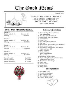 First Christian Church Newsletter