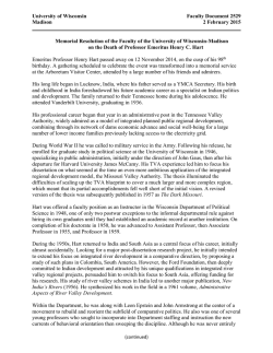 Professor Emeritus Henry C. Hart